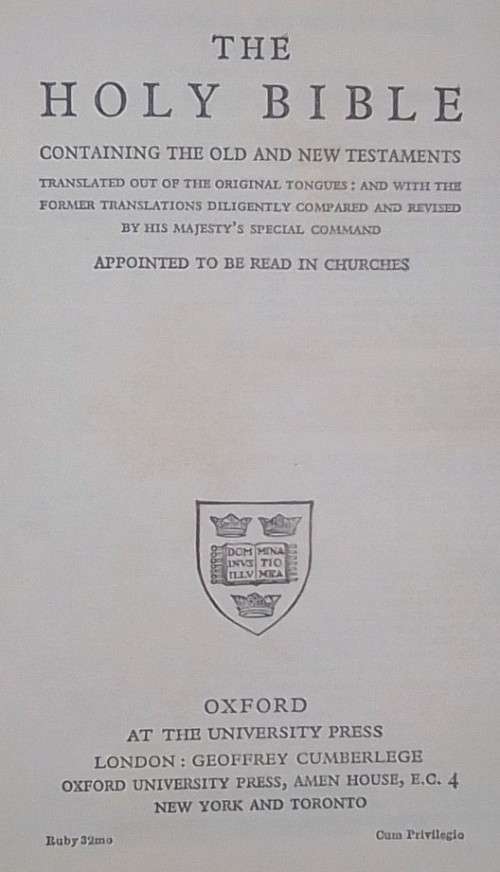 Bible - The Holy Bible - Pocket - 1946-1958 - KJV