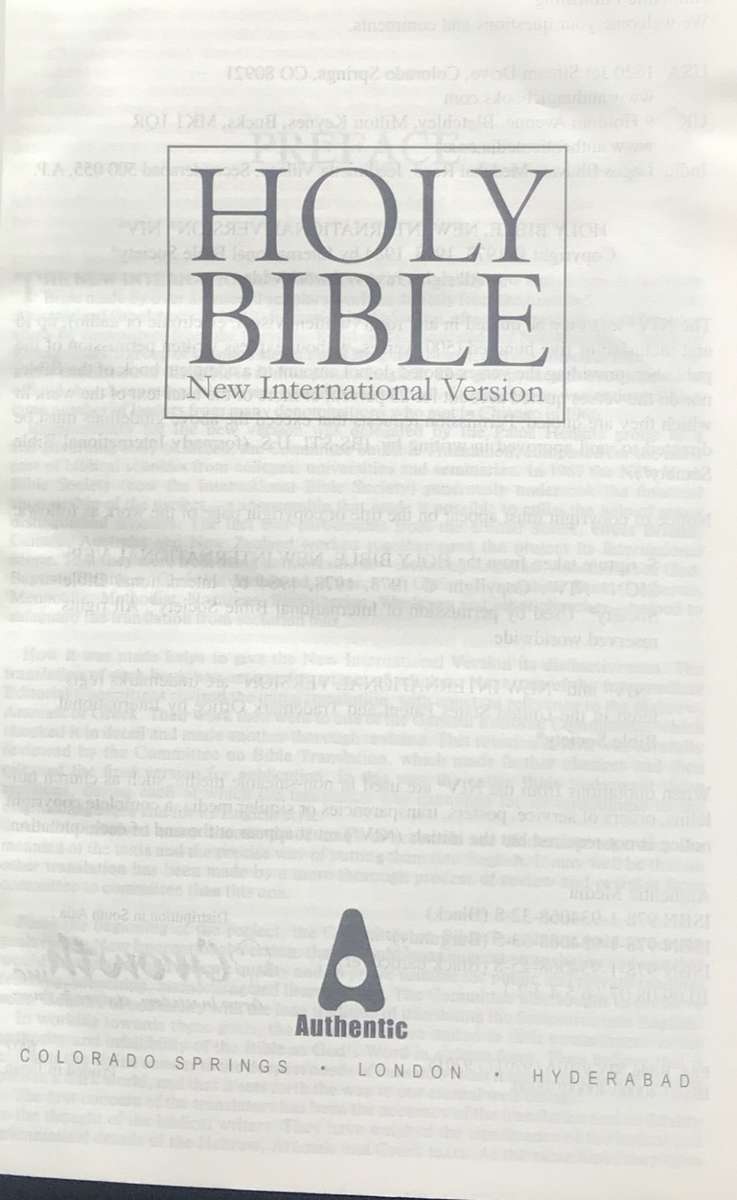 Bible - The Holy Bible - NIV - 1984 - Pocket - Perfect