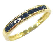 STUNNING 9CT SOLID YELLOW GOLD SAPPHIRE RING (INVEST NOW IN GOLD)