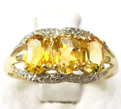 CHRISTMAS SPECIAL - STUNNING 9CT SOLID YELLOW GOLD NATURAL CITRINE RING (INVEST NOW IN GOLD)