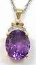 **STUNNING** 9CT YELLOW GOLD - 5.0 CTAMETHYST & DIAMOND PENDANT