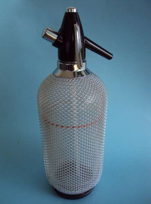 Soda Syphon with Chain Mail