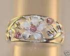 PINK CZ FLOWER RING - NEW SIZE N