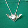 STERLING SILVER FLYING HEART PENDANT WITH CHAIN