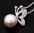 STERLING SILVER BUTTERFLY PEARL PENDANT WITH CHAIN