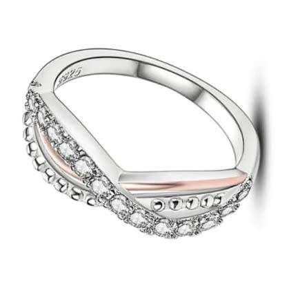 BRAND NEW - Sterling Silver Infinity Zirconia Ring