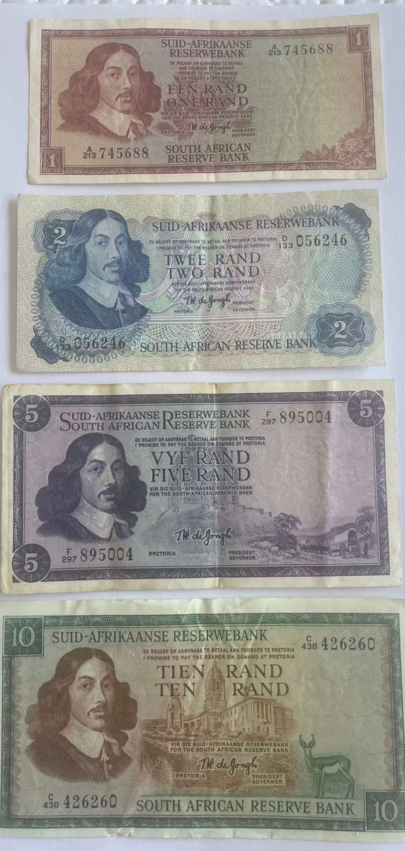 Complete South African TW de Jongh 1966-1976 set