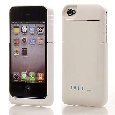 Super Quality External 1900mah Battery Pack Power Station for Iphone 4/4S (White)