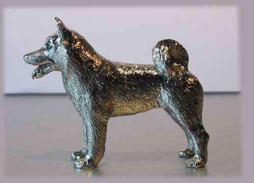 Silver Plated Dog model --Alaskan Malamute