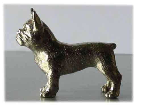 Silver Plated Dog model --French Bulldog