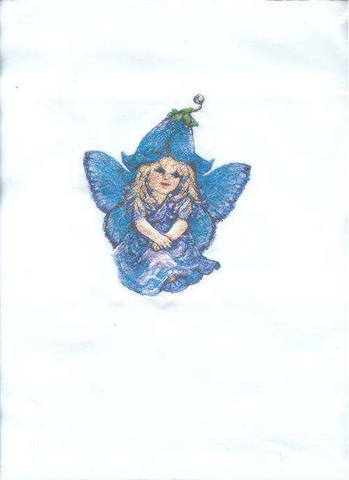 Cushion cover.white fairy bluebell