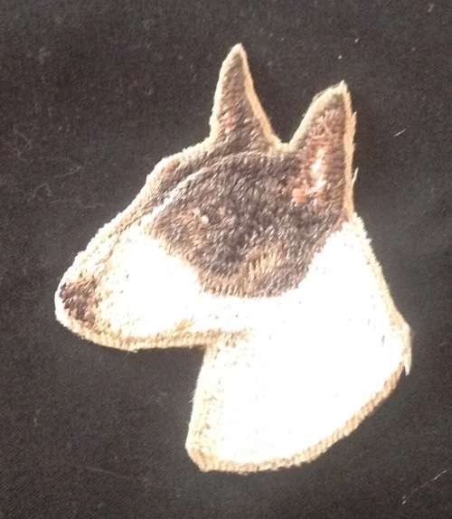 Embroidered magnet  Dog  Bull Terrier (brown & white)
