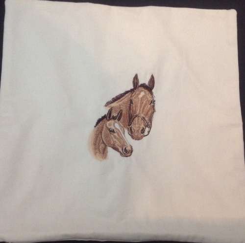 Cream Cushion Cover - -Horse