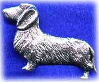 Dog Brooch - dachshund wire hair