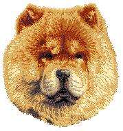 EMBROIDERED  white TOWEL  Dog Chow Chow