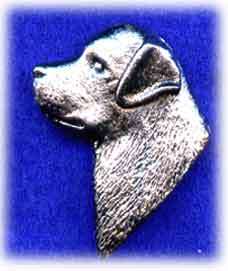 Dog Brooch GOLD plated - Labrador Head