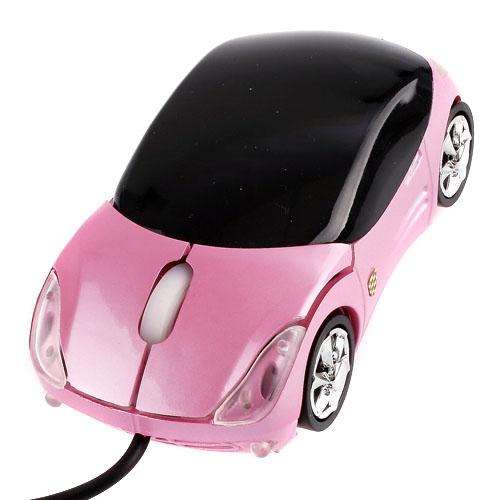USB 3D Pink Car Shape Optical Car mouse