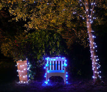 Solar Powered Fairy Lights 100 Blue LED