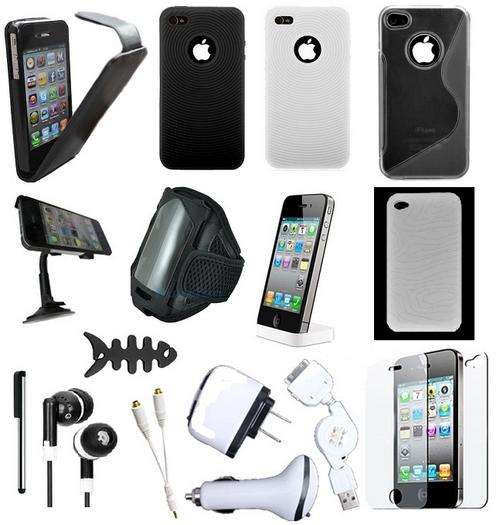 16pcs Accessories Bundle for iPhone 4G incl. Car Mount, Docking Statin and Armband!