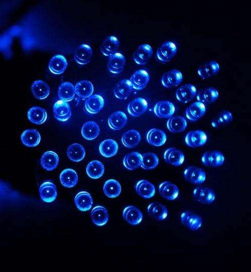 Solar Powered Fairy Lights 60 Blue LED