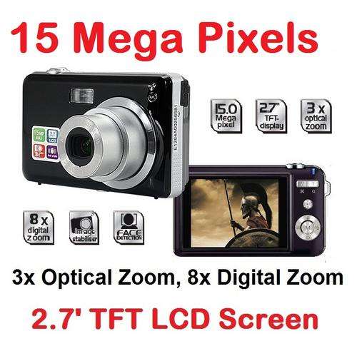 NEW!!! 15MP 2.7" LCD 3x Optical 8x Digital Zoom Anti-Shake Digital Camcorder