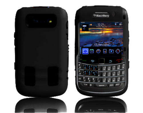 Super Tough Black 3 Layer Protection Case for Blackberry Bold 9700