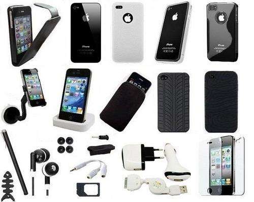 22pcs Accessories Bundle for iPhone 4G incl. Car Mount and Docking Station!