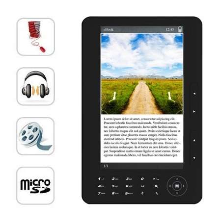 7" Ebook Reader MP3 MP5 FM Video Player