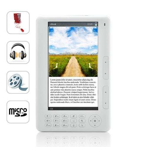 7" Ebook Reader MP3 MP5 FM Video Player 4GB