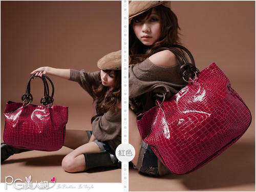 Patent leather Marble generous lady bag