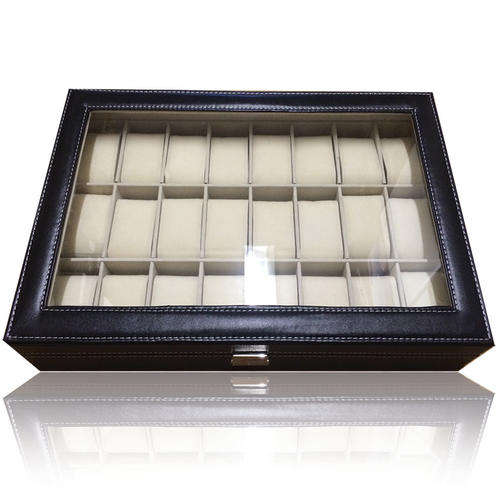 PU Leather watch box (Holds 24 watches).