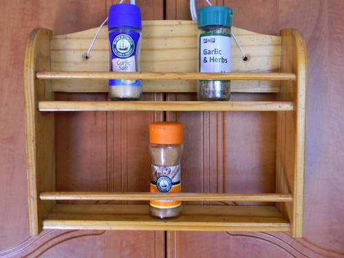 Wooden Spice rack(35cm x27cm x8cm) as per pictures