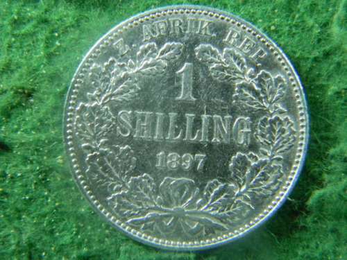 1 Shilling1897 with Paul Kruger at the back in good condition as per pictures