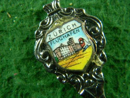 Zurich Flughafen Crome plated spoon in good condition