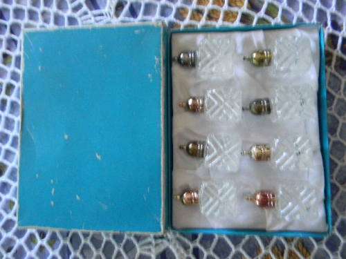 8 Antique Salt and peper pots in origanal box.box show wear Sapo R70.00 fastway R120.00 no combining