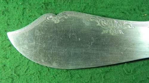 Vintage  fish Bone knife and  fork in good  condition with hallmarks as per pictures 284 mm+220 mm