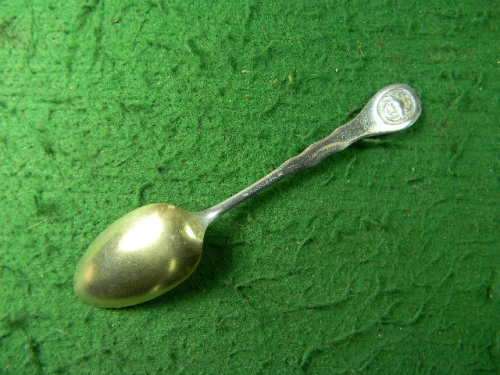 2 very oldflower spoons with an crab at back brass and silver plated as per pictures