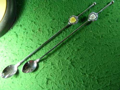 2 long spoons  spoons in good condition chrome plated  238 mm long As per pictures Bid per spoon