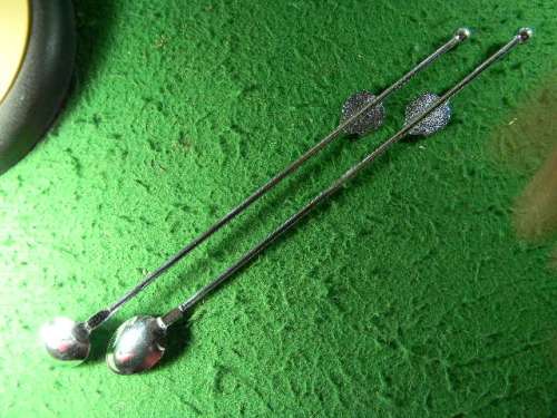 2 long spoons  spoons in good condition chrome plated  238 mm long As per pictures Bid per spoon