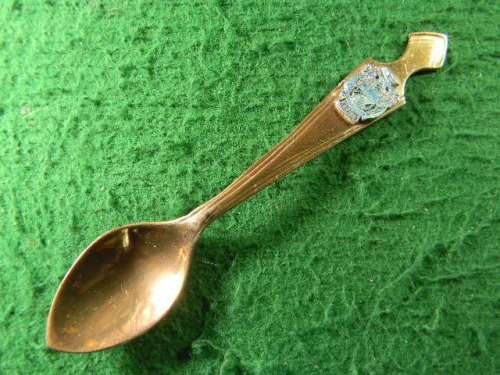Kariba spoon yellow copper plated  in fair  condition  As per pictures