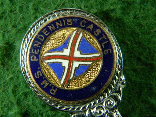 Pendennis castle R.M.S. chrome plated spoon  in good condition As per pictures
