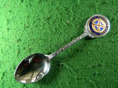 Pendennis castle R.M.S. chrome plated spoon  in good condition As per pictures