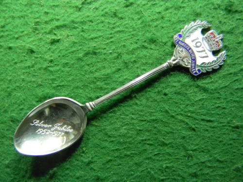 The Queens silver jubilee 1952-1977 silver plated  spoon as per pictures in good condition