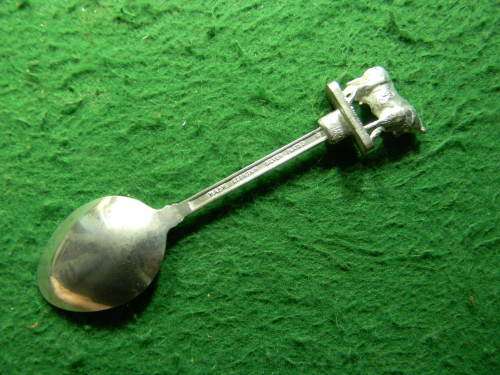 cow silver plated  spoon as per pictures in good condition