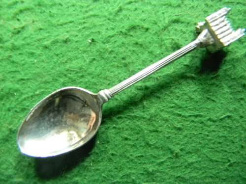 Building  silver plated  spoon as per pictures in good condition