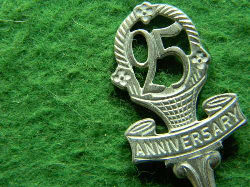 95 Anniversary silver plated  spoon as per pictures in good condition