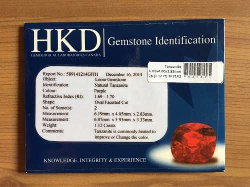Tanzanite HKD 1.12ct
