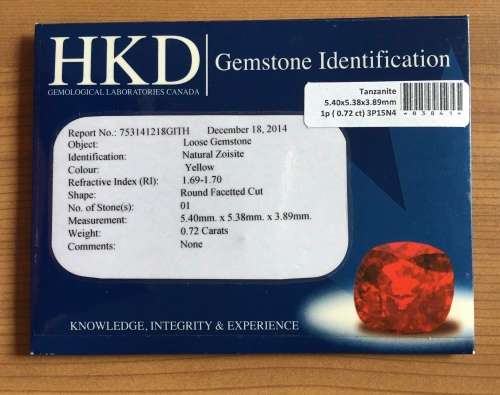 Tanzanite HKD 0.72ct