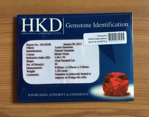 Tanzanite HKD 1.18ct
