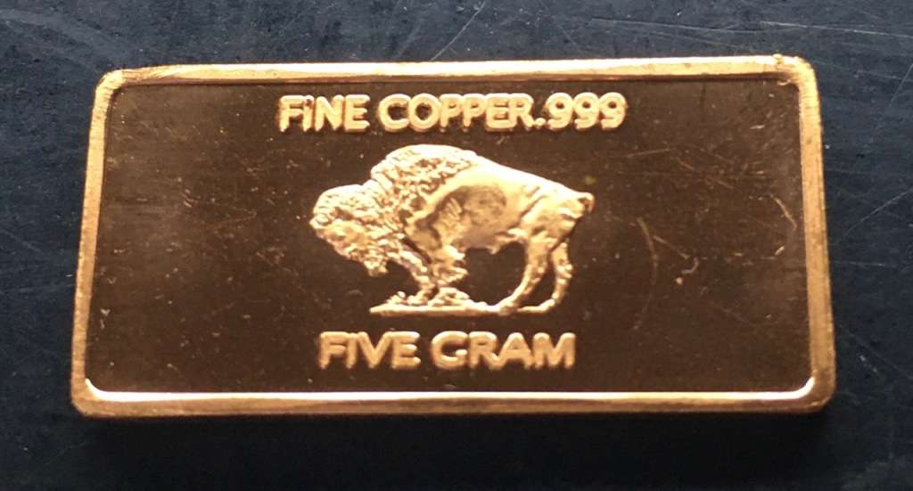 5 GRAM COPPER BAR